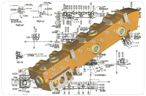 Engineering Manifold Model Drawing
